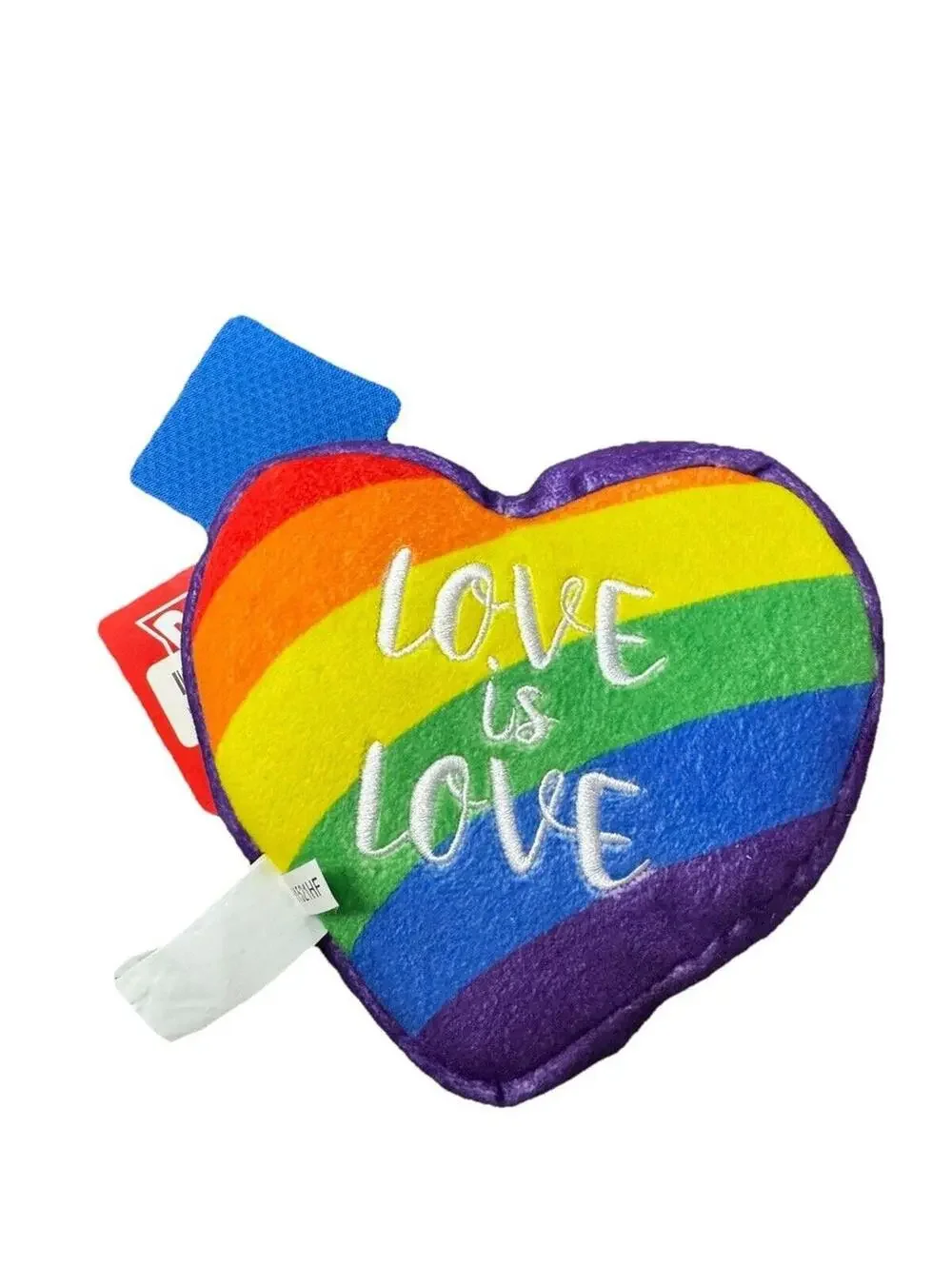 (RGB3) Huxley & Kent Lulubelles Tiny Tuff Pride Heart Dog Toy Love Is Love NWT